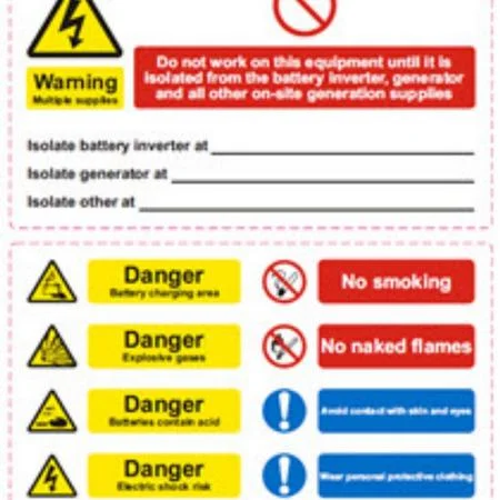 Battery Hazard Warning Label