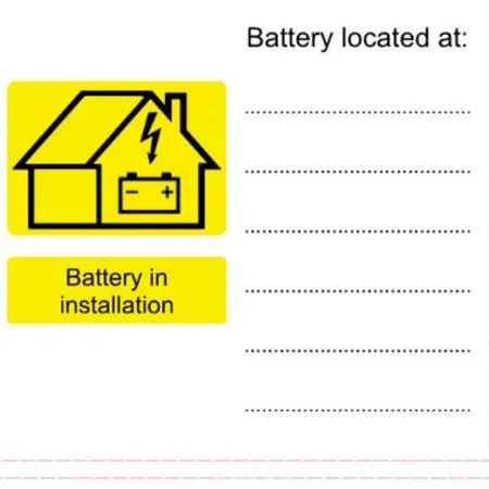 Battery In Installation Stickers