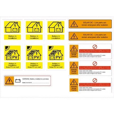 Battery Label Stickers